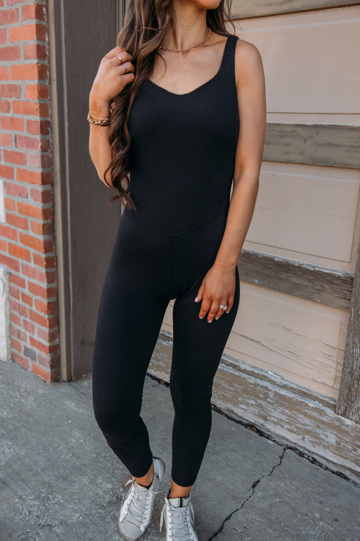 Passing Time Jumpsuit - Black