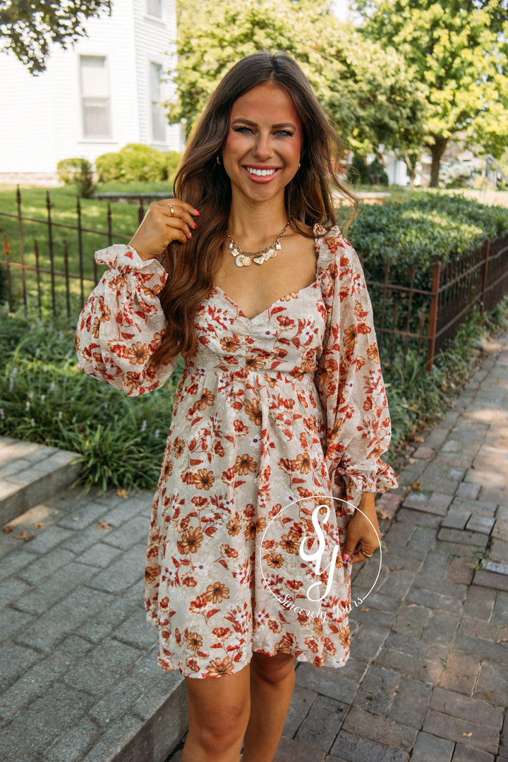 Pick Of The Patch Dress- Taupe Multi