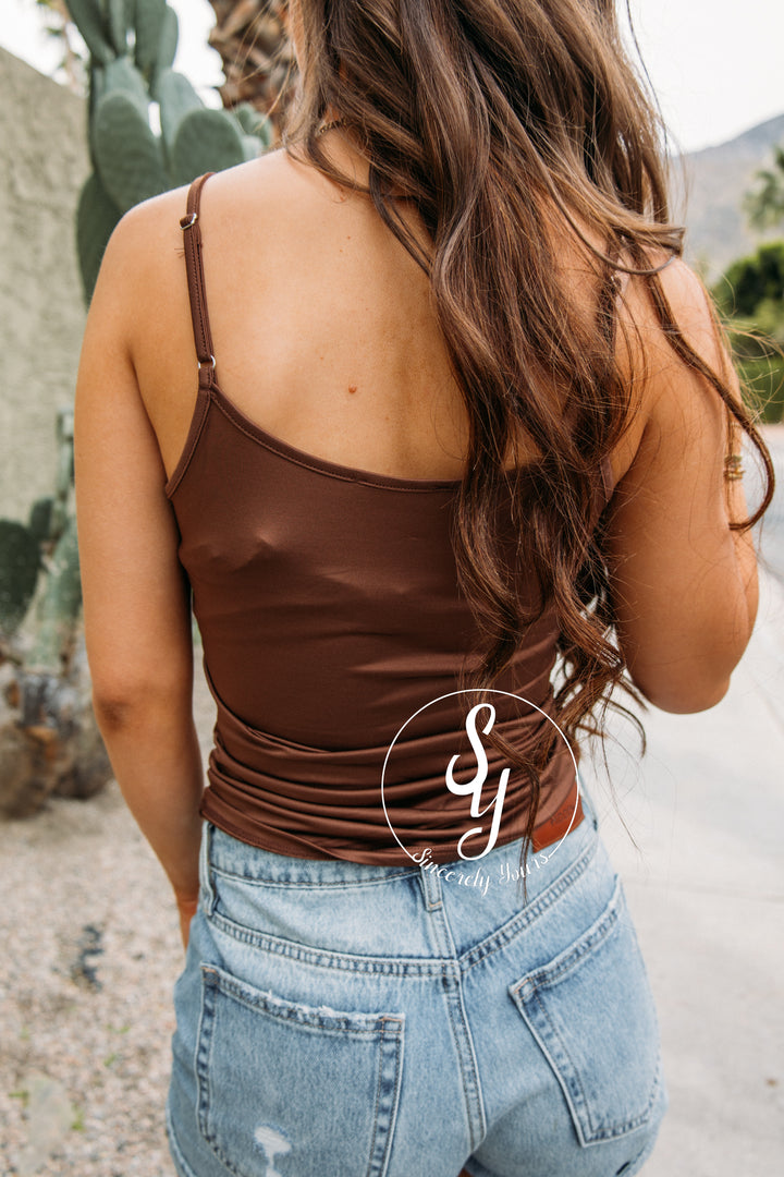 Perfect Cami Top-Dark Brown
