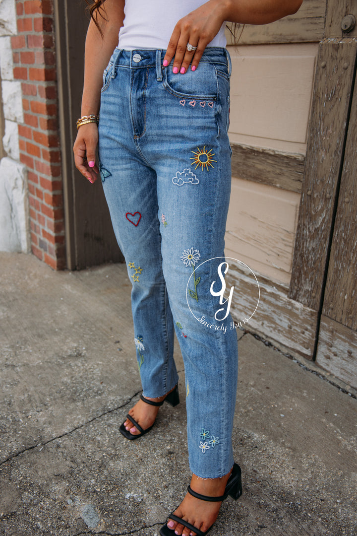 Driftwood:  Doodle Denim - Light Wash