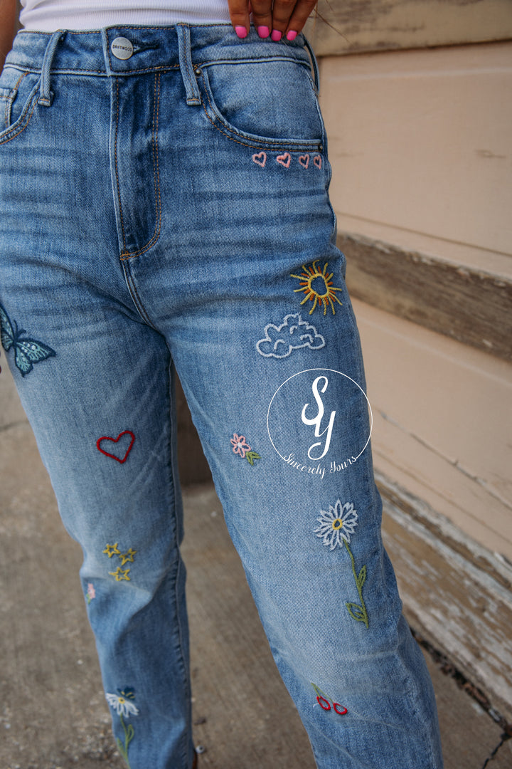 Driftwood:  Doodle Denim - Light Wash