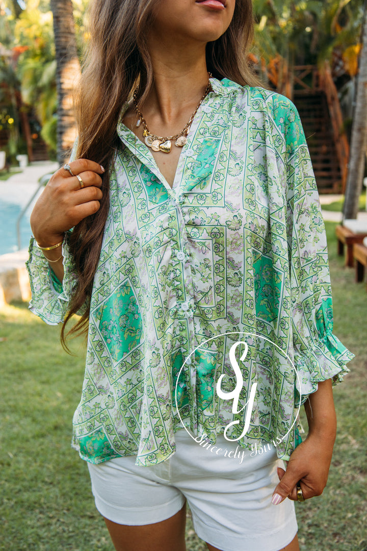 Lucky Girl Top - Green