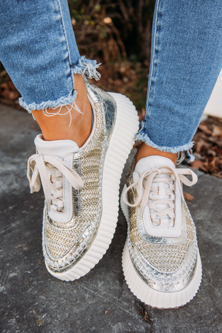 Dolce Vita Dolen Sneakers -Gold Knit