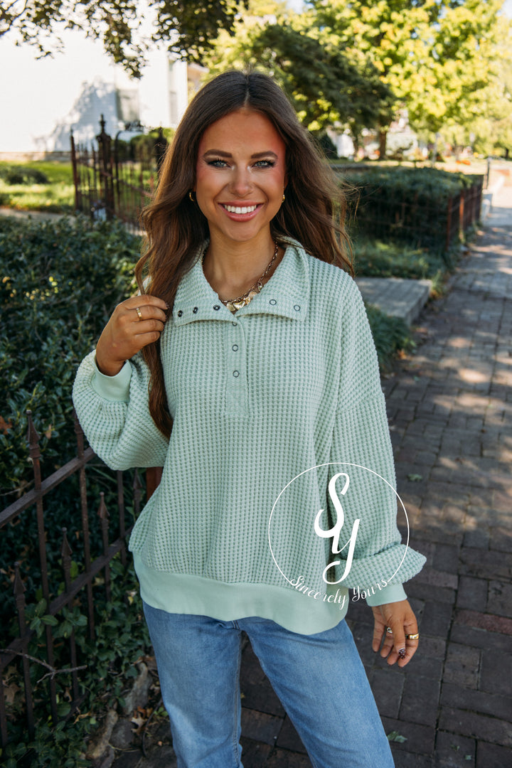 Morning Hike Top- Sage