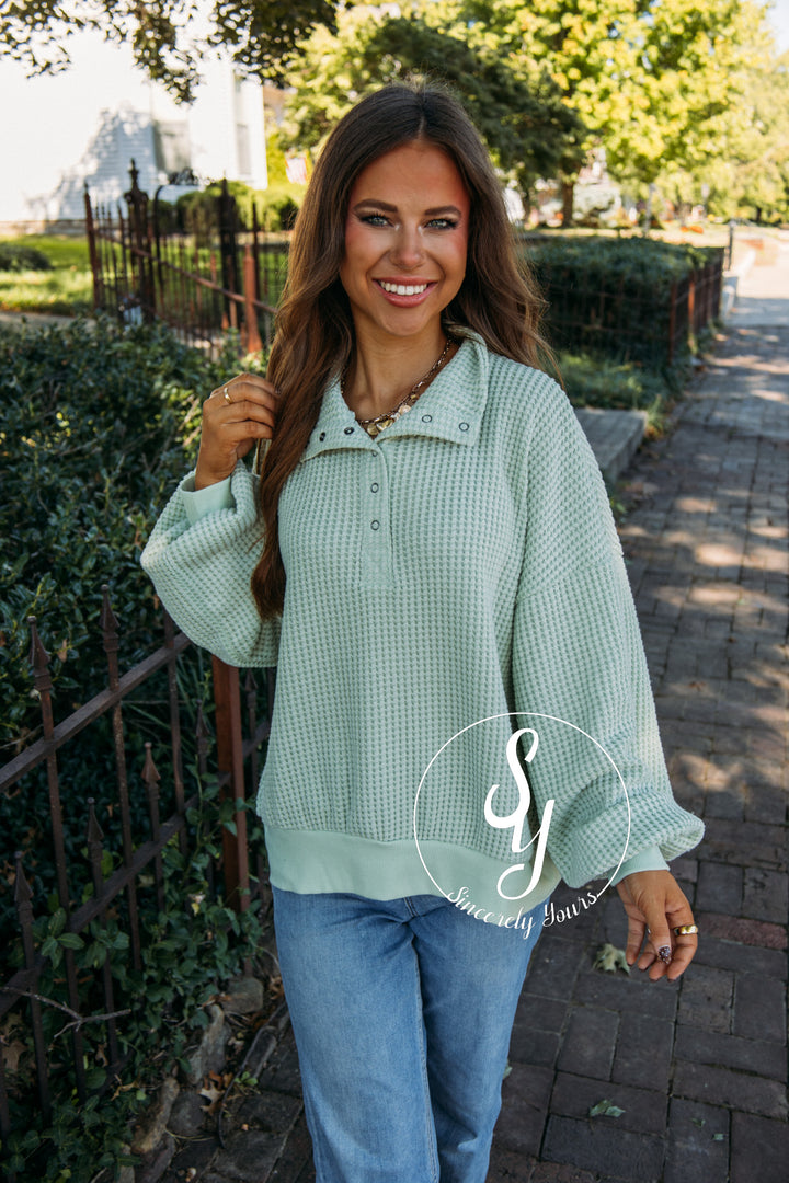 Morning Hike Top- Sage