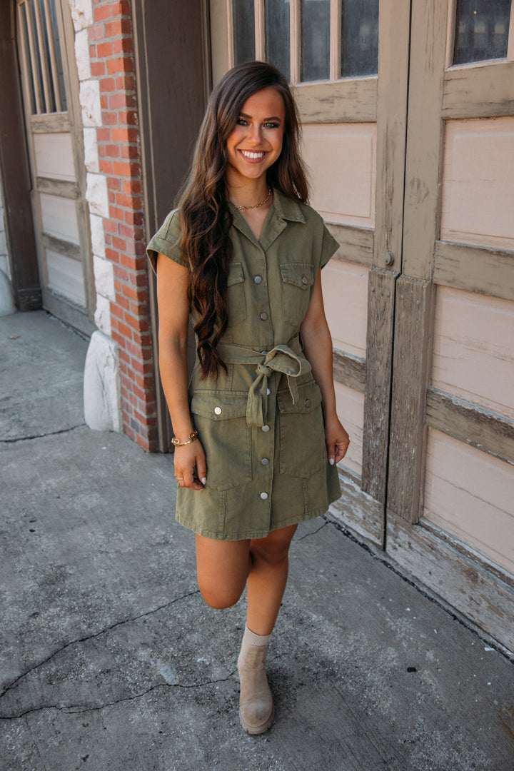Seeking Out Dress - Olive