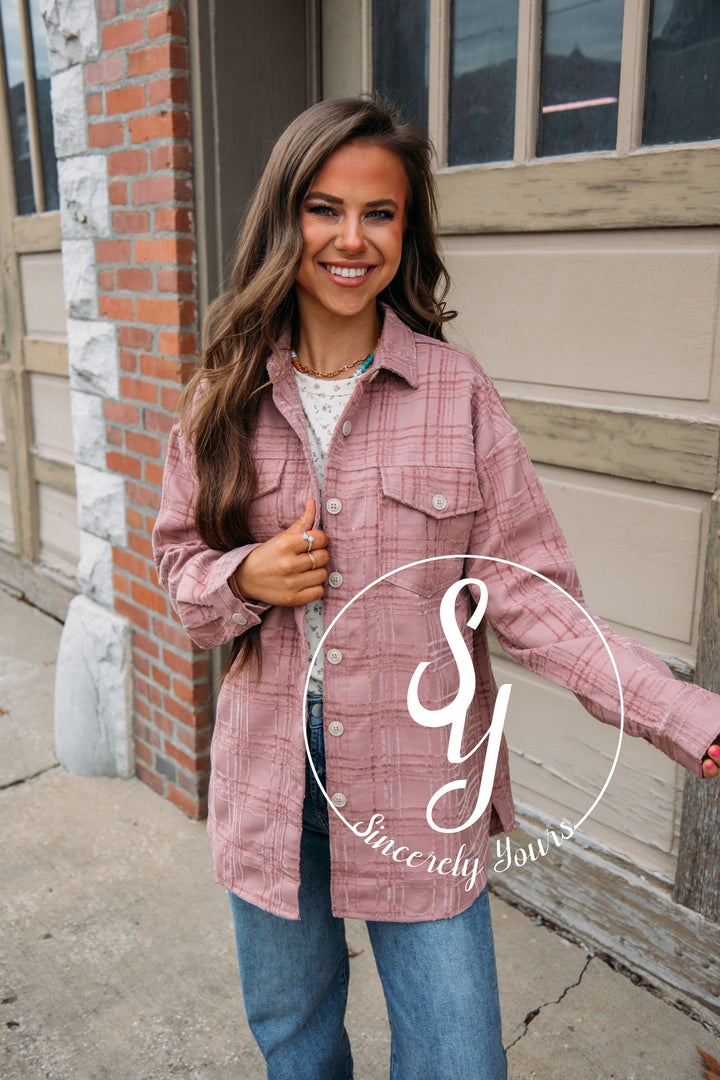 Quick To Cuddle Jacket - Dusty Mauve