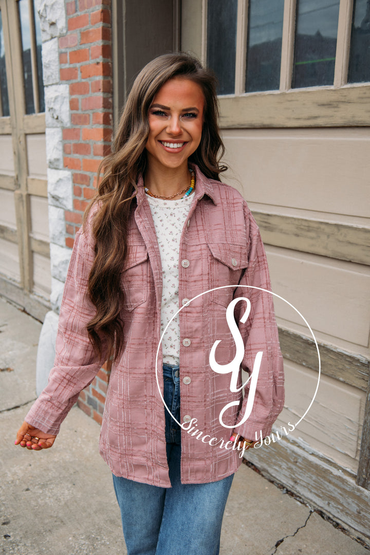 Quick To Cuddle Jacket - Dusty Mauve