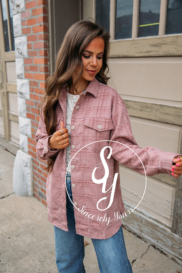 Quick To Cuddle Jacket - Dusty Mauve