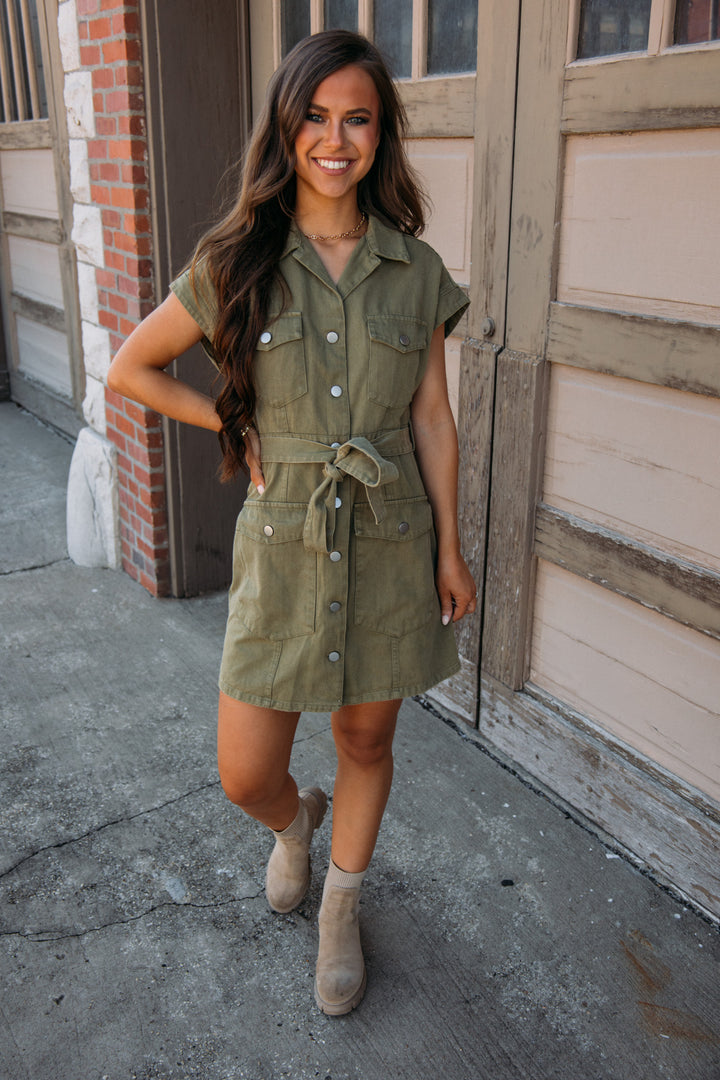 Seeking Out Dress - Olive