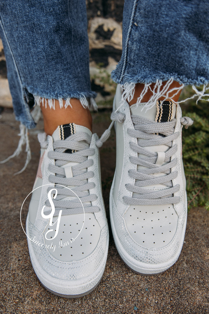 Paz Sneaker - Silver Snake