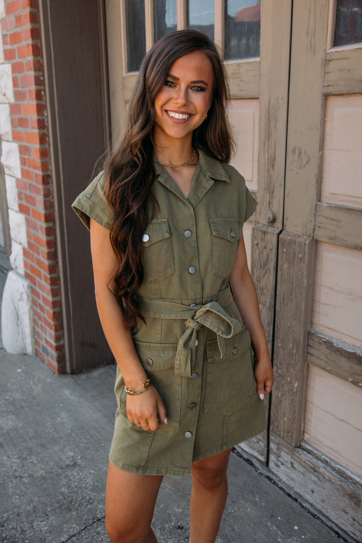 Seeking Out Dress - Olive