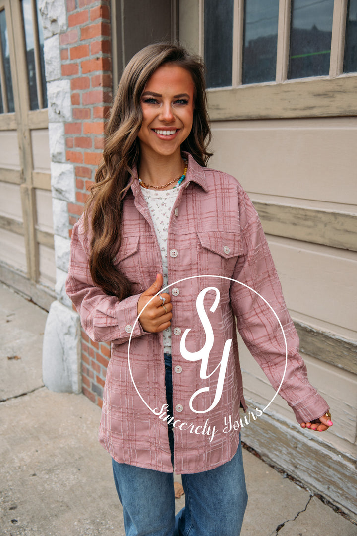 Quick To Cuddle Jacket - Dusty Mauve