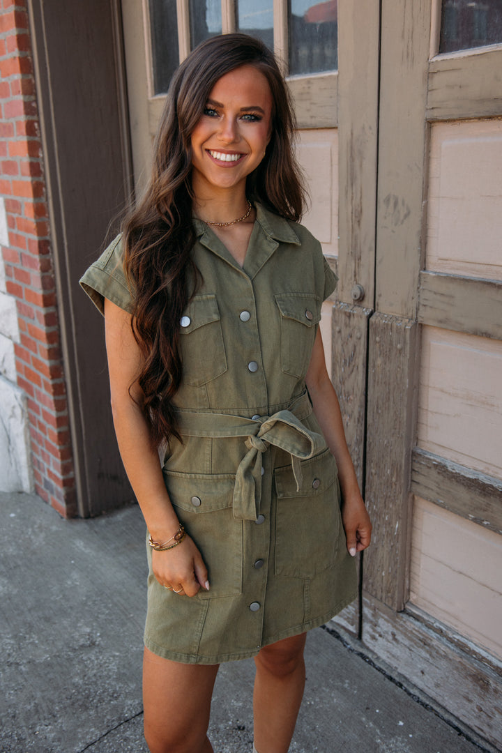 Seeking Out Dress - Olive
