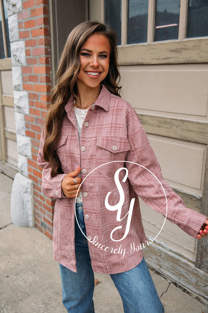 Quick To Cuddle Jacket - Dusty Mauve