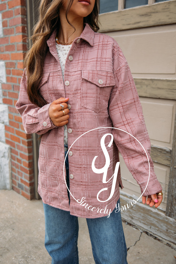 Quick To Cuddle Jacket - Dusty Mauve