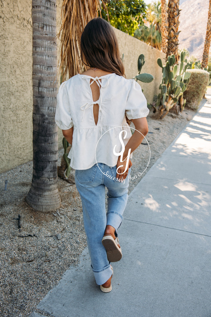 Penthouse View Top- Cream