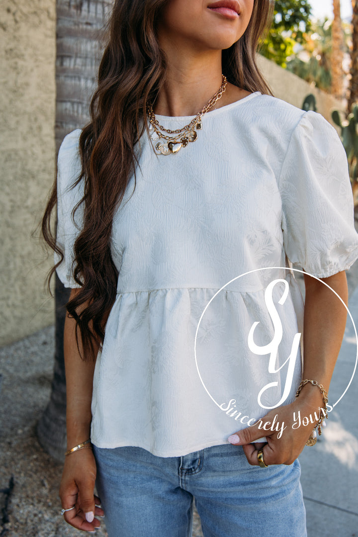 Penthouse View Top- Cream