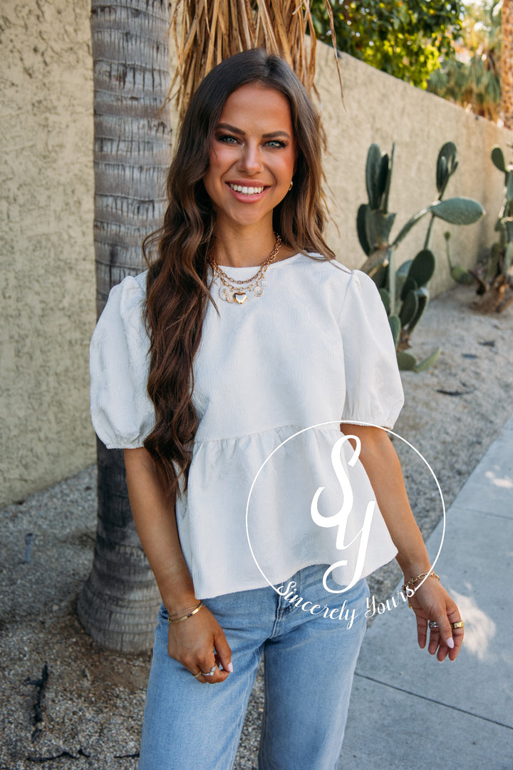 Penthouse View Top- Cream