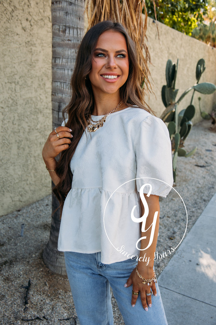 Penthouse View Top- Cream