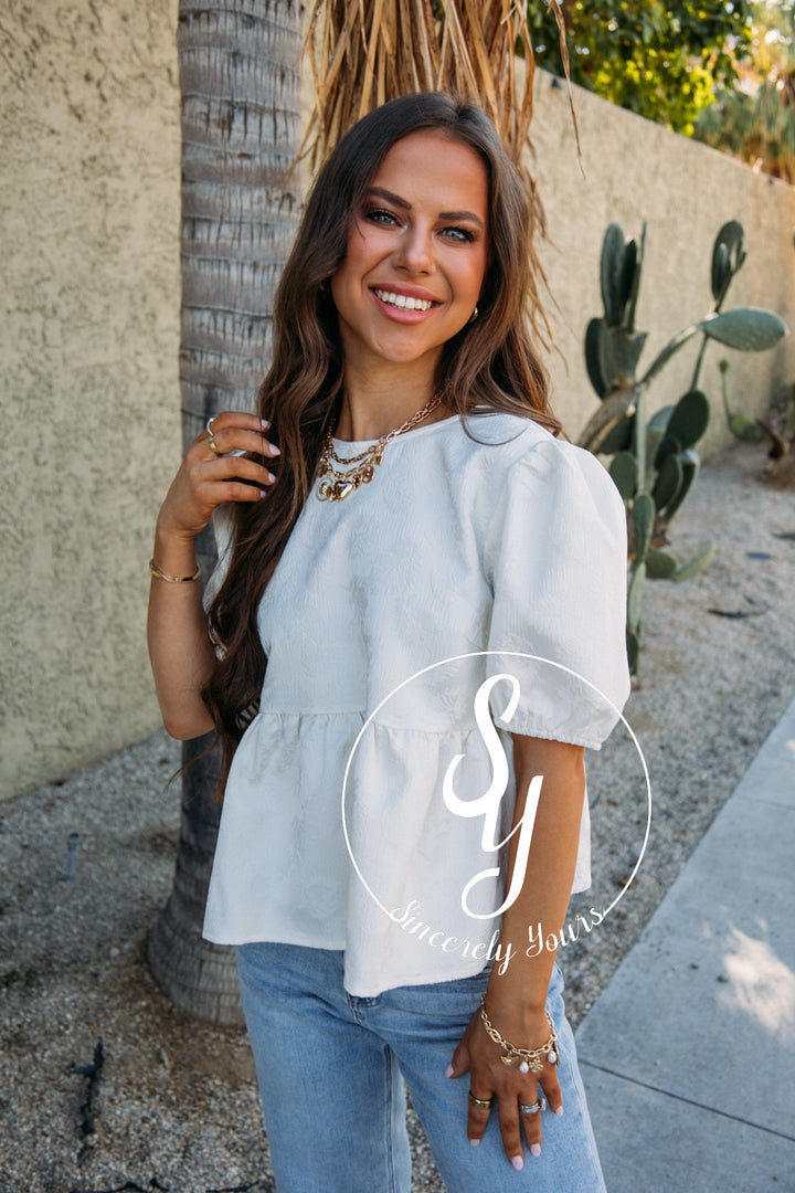 Penthouse View Top- Cream