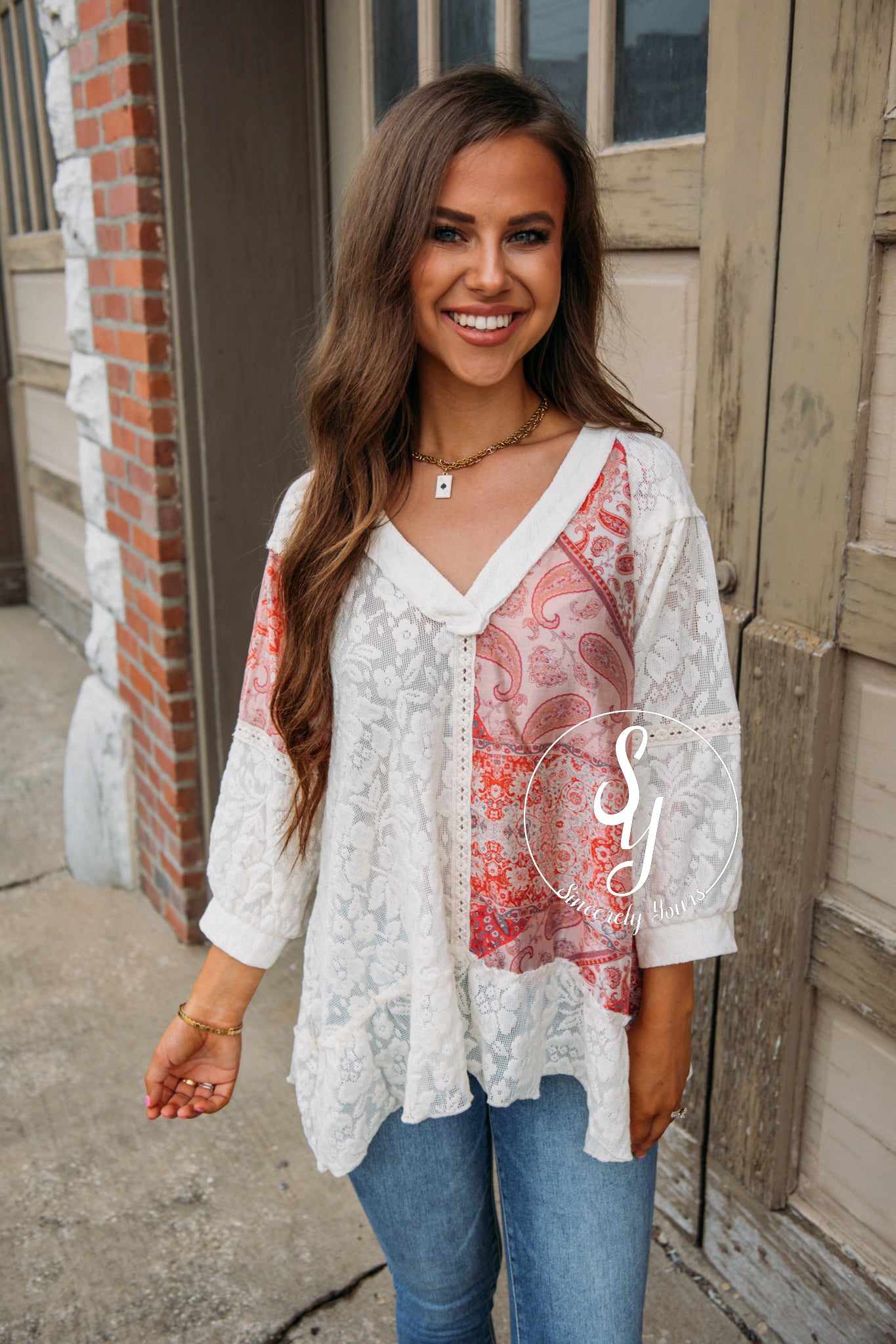 All for One Top Red Sincerely Yours