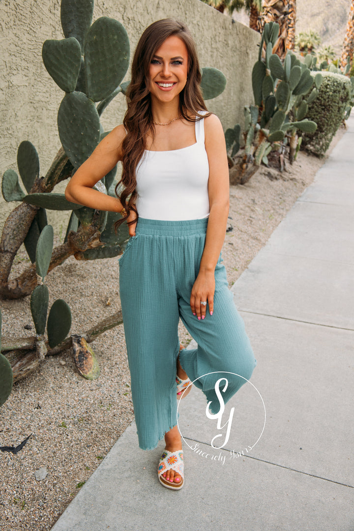 The Other Side Pants - Dusty Mint