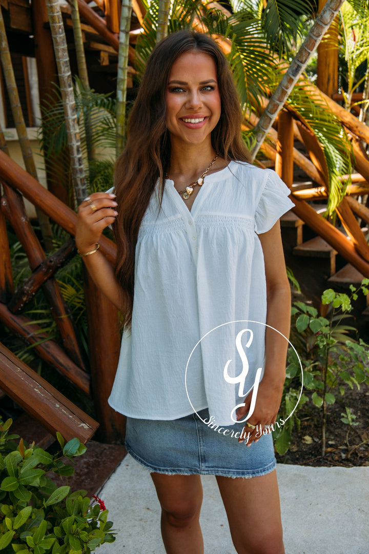 Patio Brunch Top- White