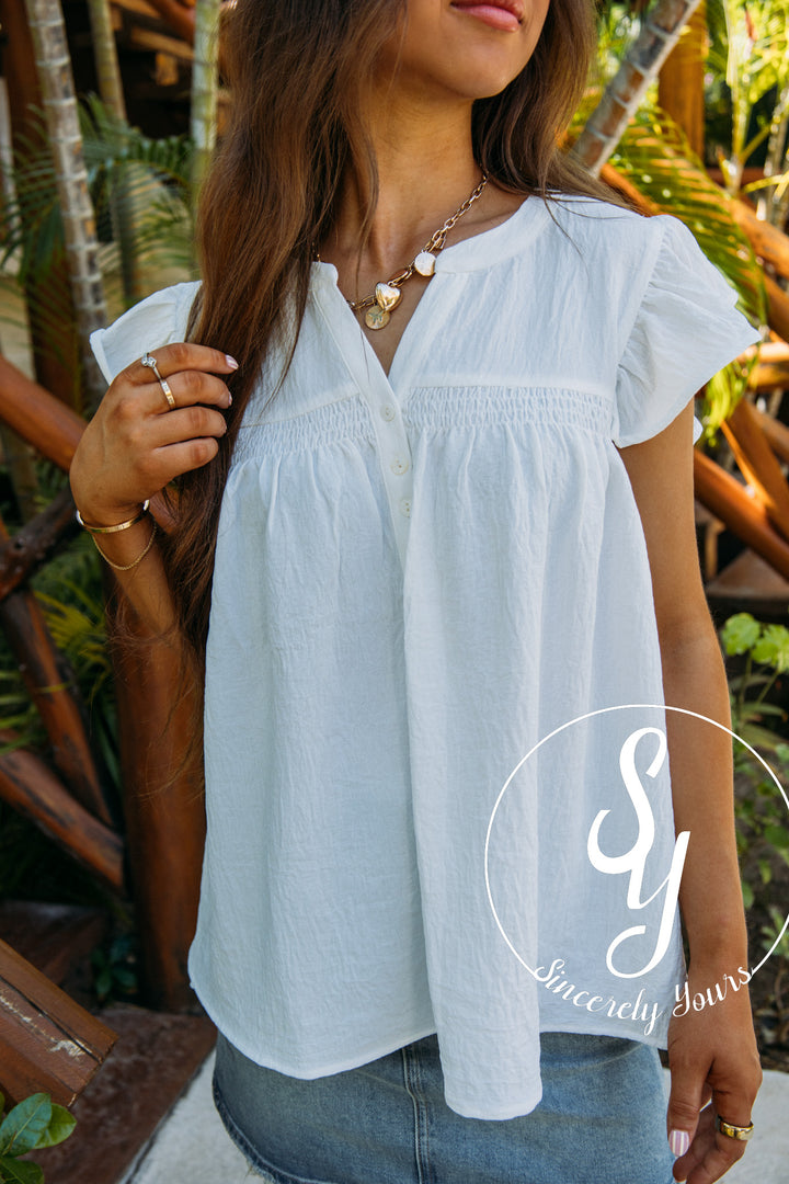 Patio Brunch Top- White