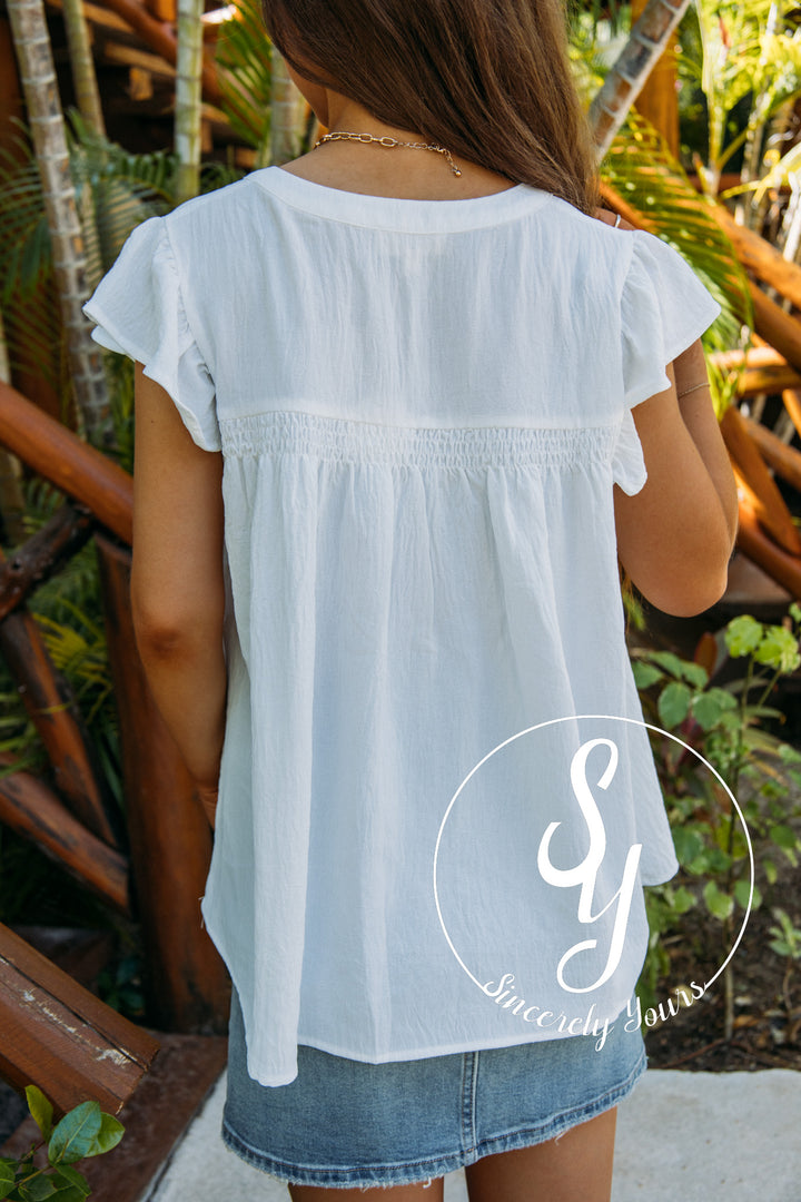 Patio Brunch Top- White