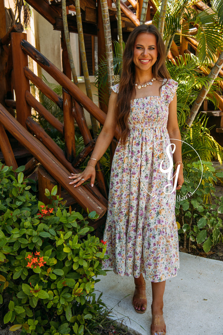 Island Soiree Dress- Multi