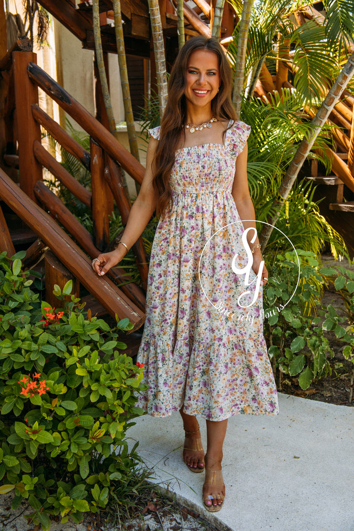Island Soiree Dress- Multi