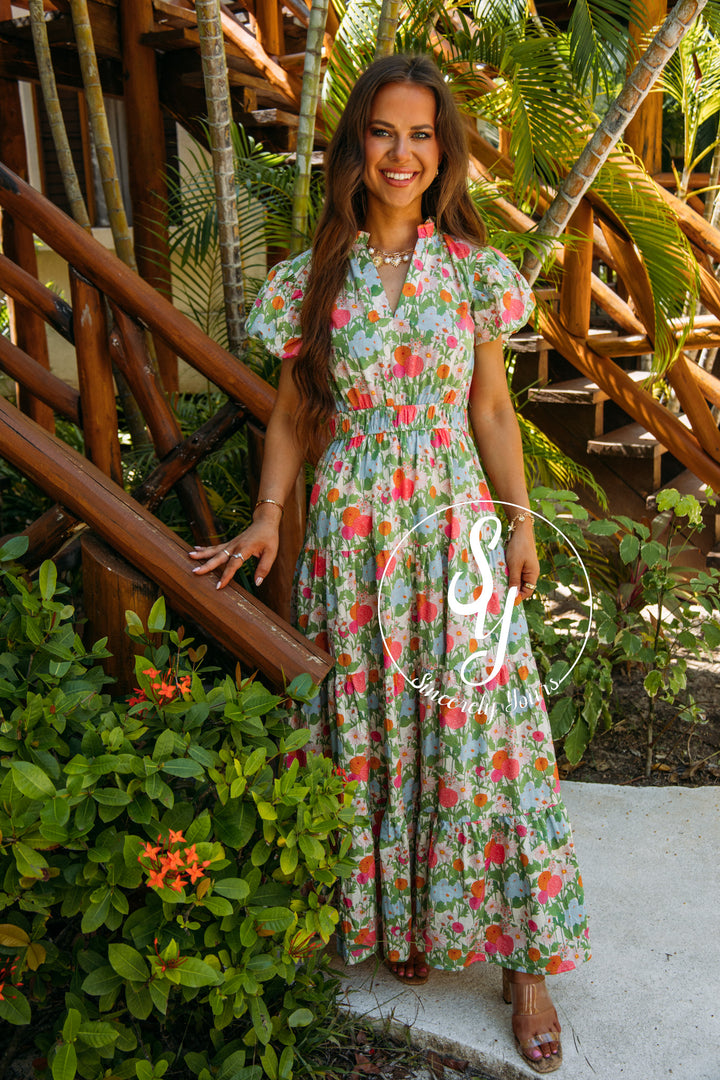 Sunday Bloom Dress- Marigold
