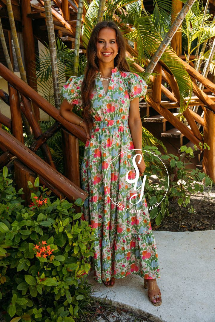 Sunday Bloom Dress- Marigold