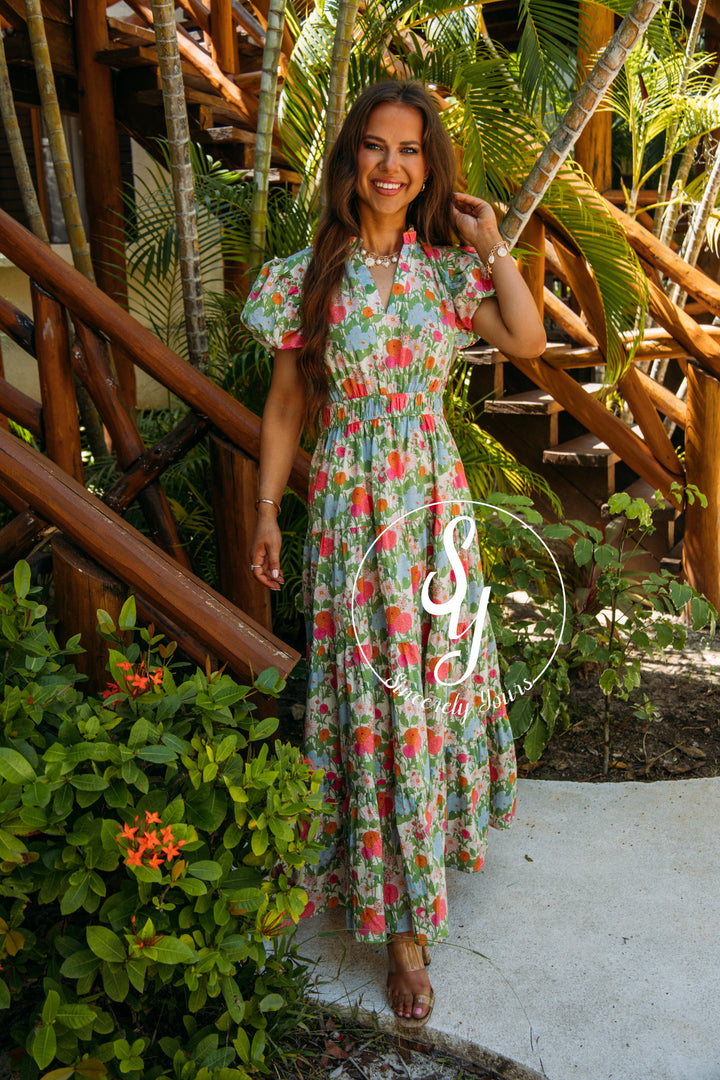 Sunday Bloom Dress- Marigold