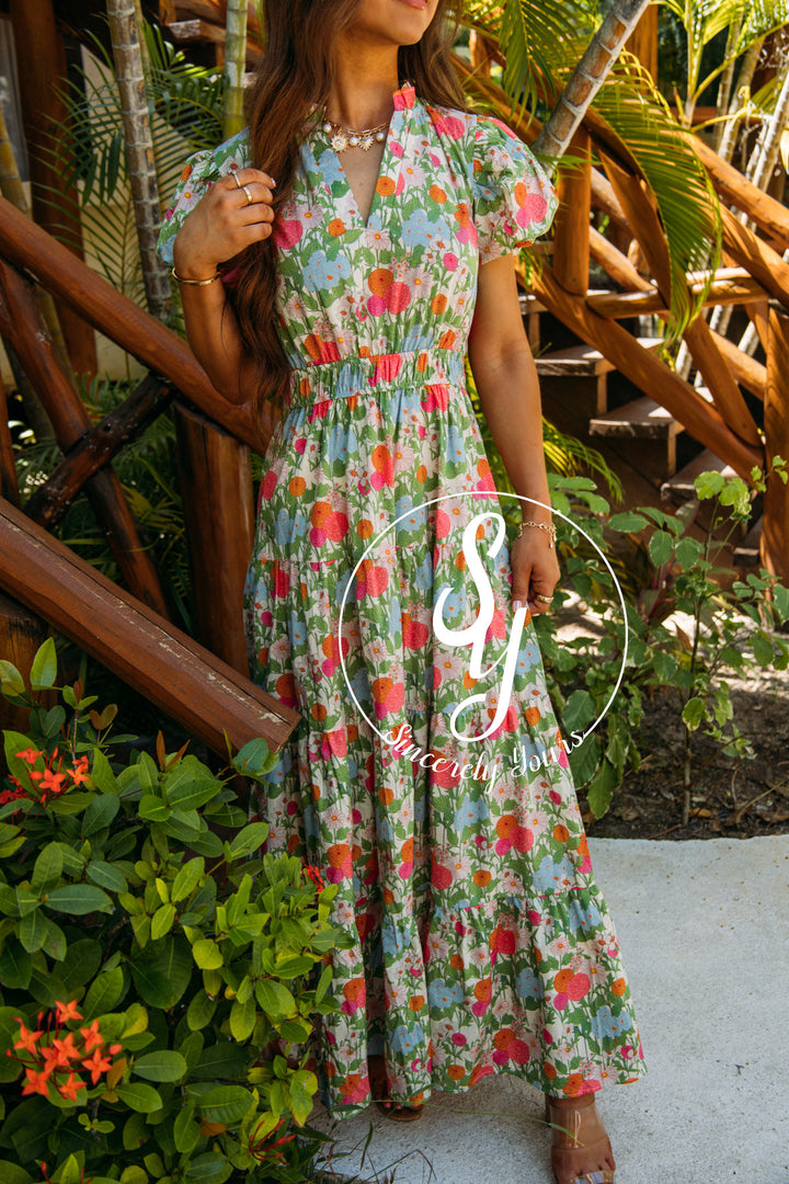 Sunday Bloom Dress- Marigold