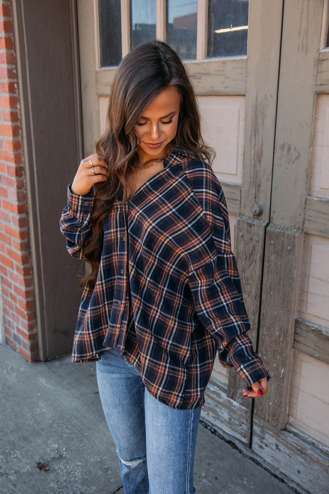 Falling For Flannel - Navy