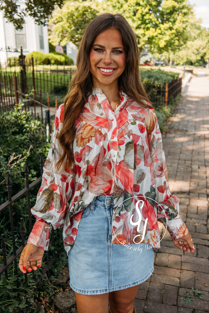 Peony Life Top- Peony Pink