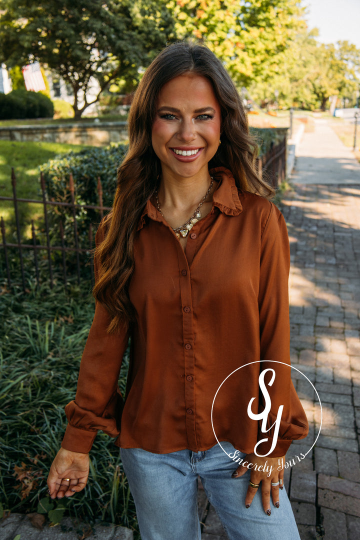 Sleek Moment Top - Amber Brown