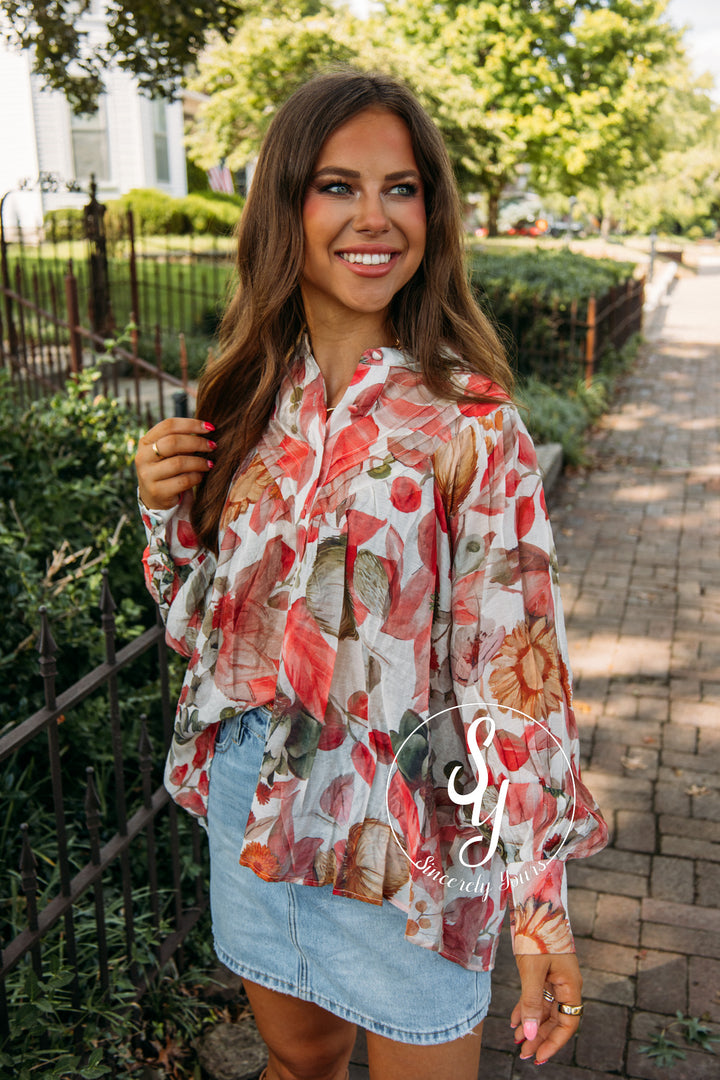 Peony Life Top- Peony Pink