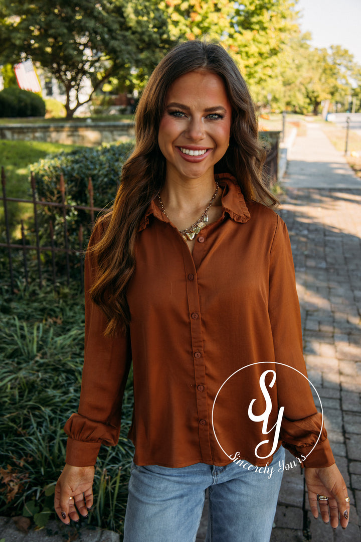 Sleek Moment Top - Amber Brown