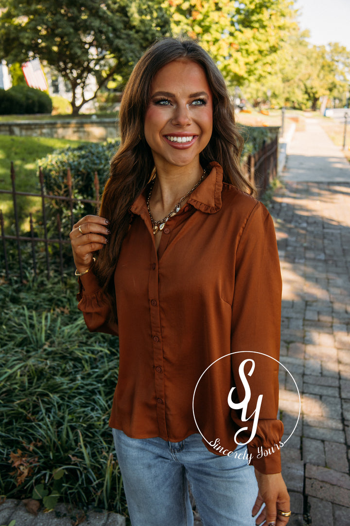 Sleek Moment Top - Amber Brown