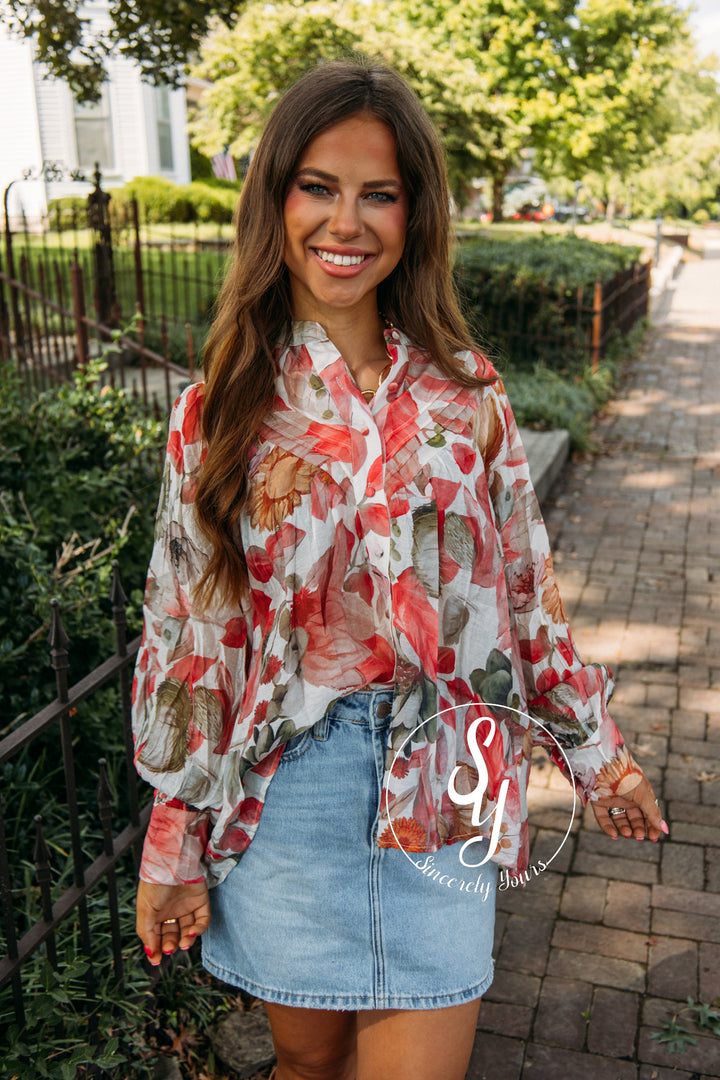 Peony Life Top- Peony Pink