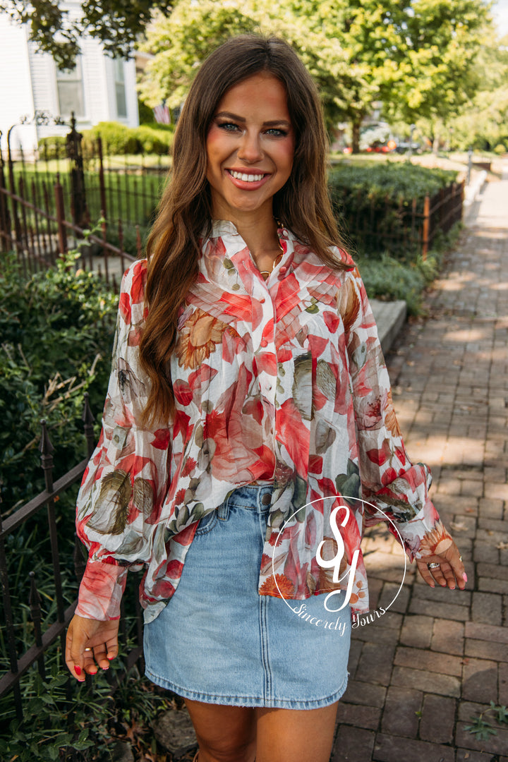 Peony Life Top- Peony Pink