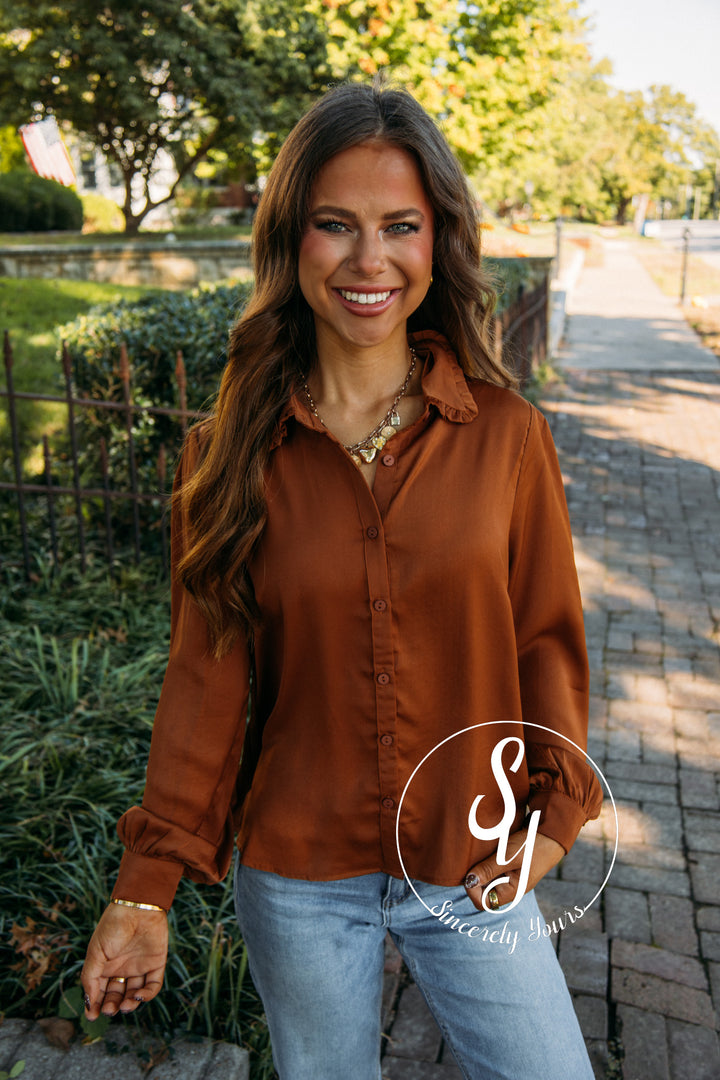 Sleek Moment Top - Amber Brown