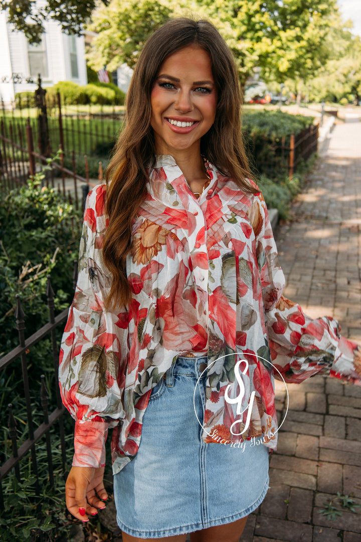 Peony Life Top- Peony Pink