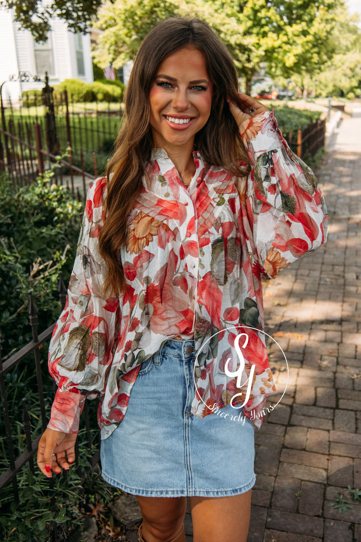 Peony Life Top- Peony Pink