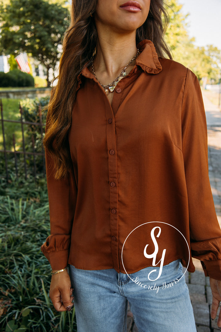 Sleek Moment Top - Amber Brown
