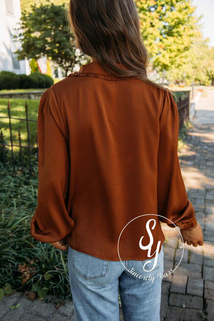 Sleek Moment Top - Amber Brown