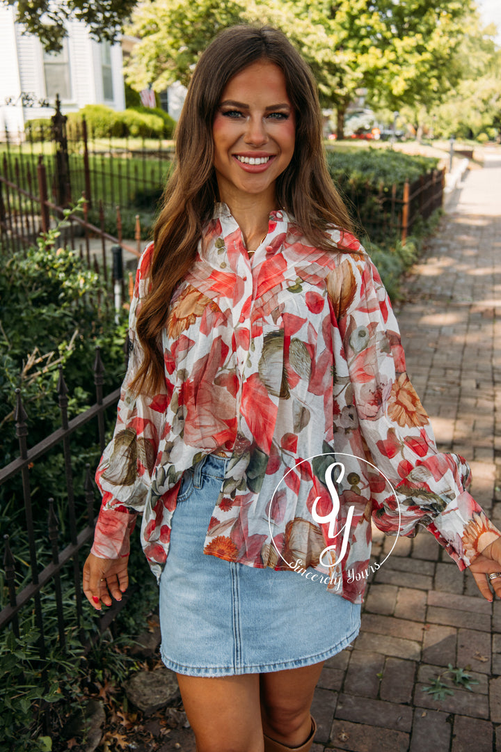 Peony Life Top- Peony Pink